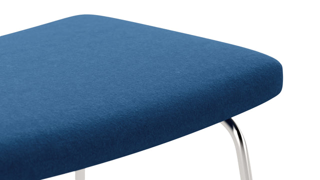 Oculus - CH468 Oculus Ottoman, Indigo Blue Wool