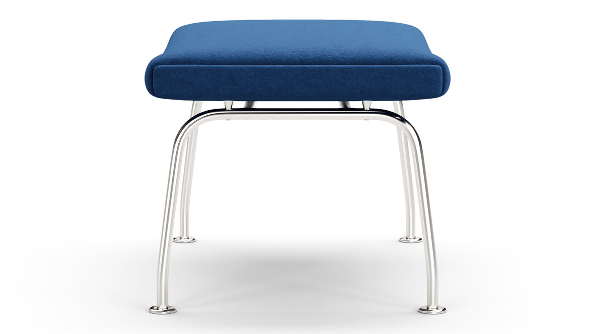 Oculus - CH468 Oculus Ottoman, Indigo Blue Wool