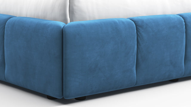 Tufted - Tufted Bed, King Size, Aegean Blue Velvet