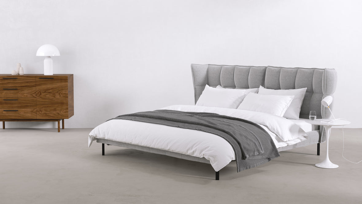 Skal - Skal Bed, King Size, Light Gray Wool