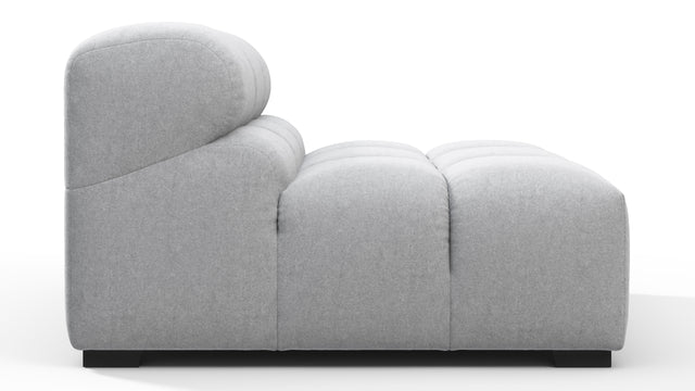 Tufted - Tufted Module, Armless, Light Gray Wool