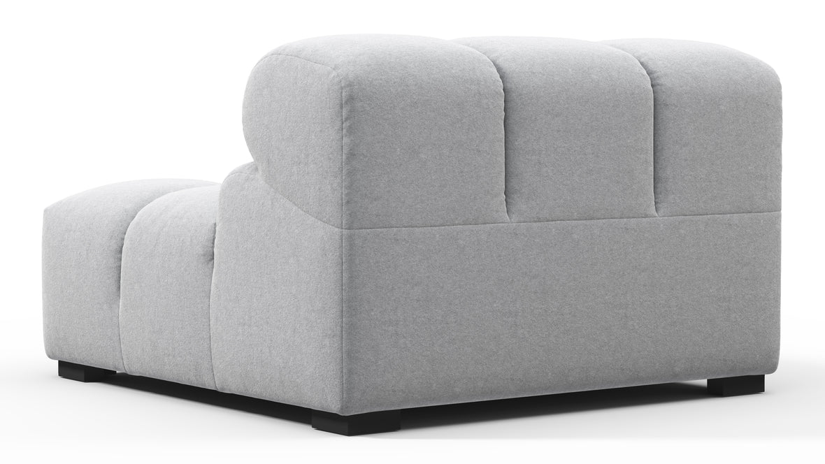 Tufted - Tufted Module, Armless, Light Gray Wool