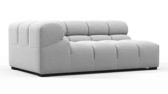 Tufted - Tufted Module, Extra Large Left Corner, Light Gray Wool