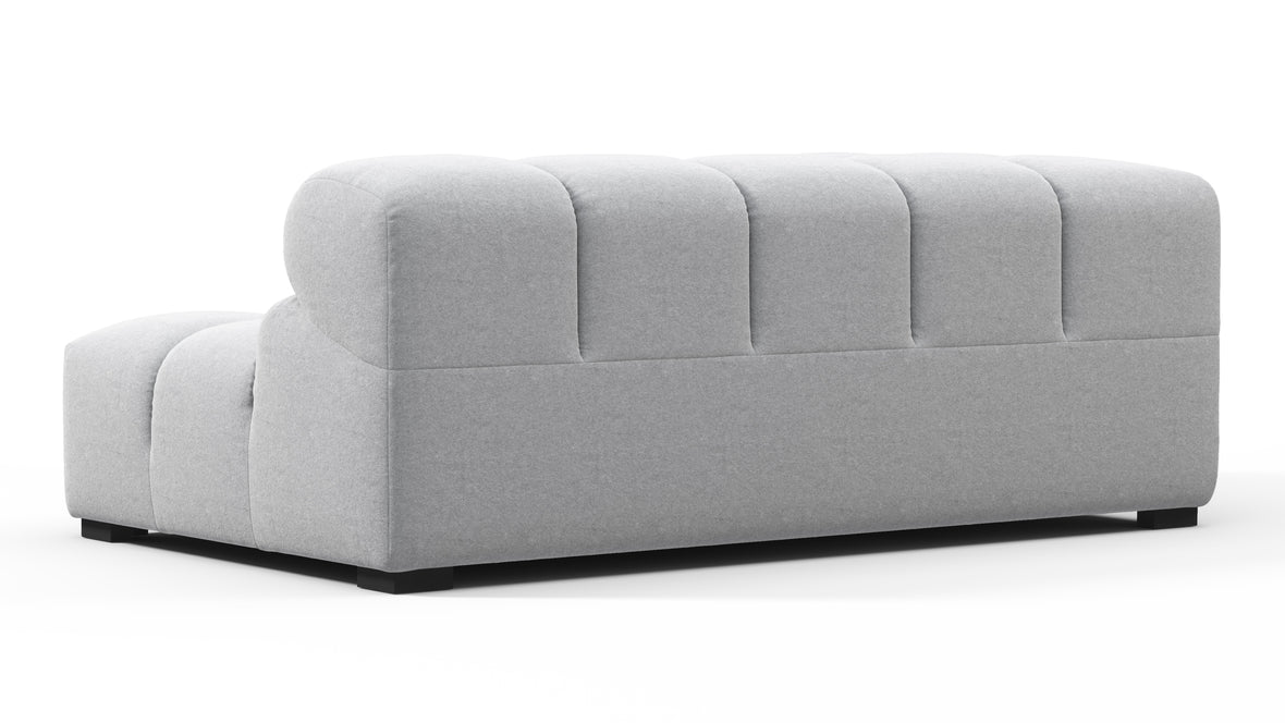 Tufted - Tufted Module, Extra Large Left Corner, Light Gray Wool