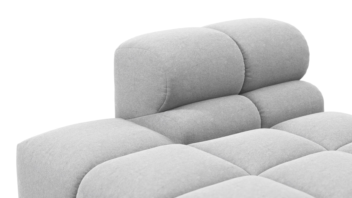 Tufted - Tufted Module, Left Chaise, Armless, Light Gray Wool