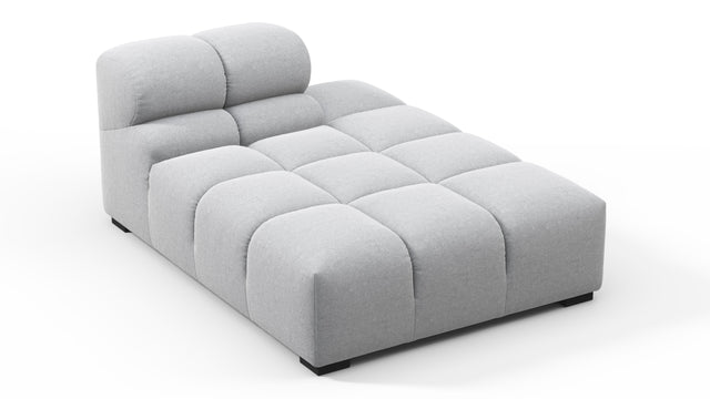 Tufted - Tufted Module, Right Chaise, Armless, Light Gray Wool