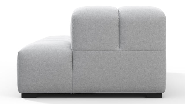 Tufted - Tufted Module, Right Chaise, Armless, Light Gray Wool