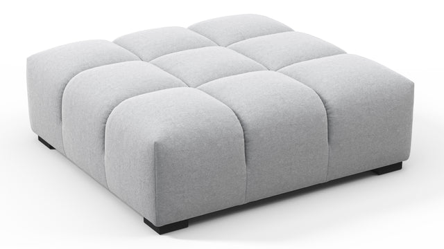 Tufty - Tufty Ottoman, Light Gray Wool