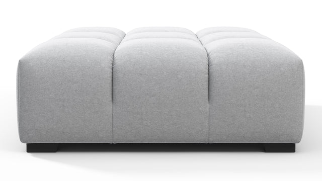 Tufted - Tufted Ottoman, Light Gray Wool