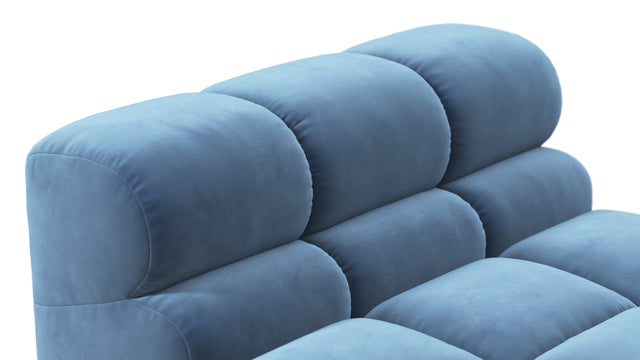 Tufted - Tufted Module, Armless, Aegean Blue Velvet