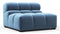 Tufted - Tufted Module, Armless, Aegean Blue Velvet