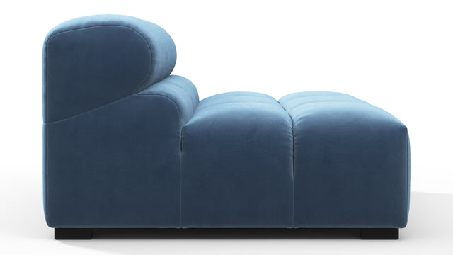 Tufted - Tufted Module, Armless, Aegean Blue Velvet