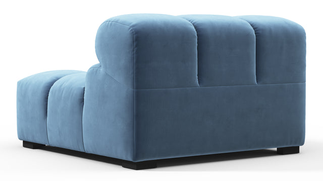 Tufted - Tufted Module, Armless, Aegean Blue Velvet