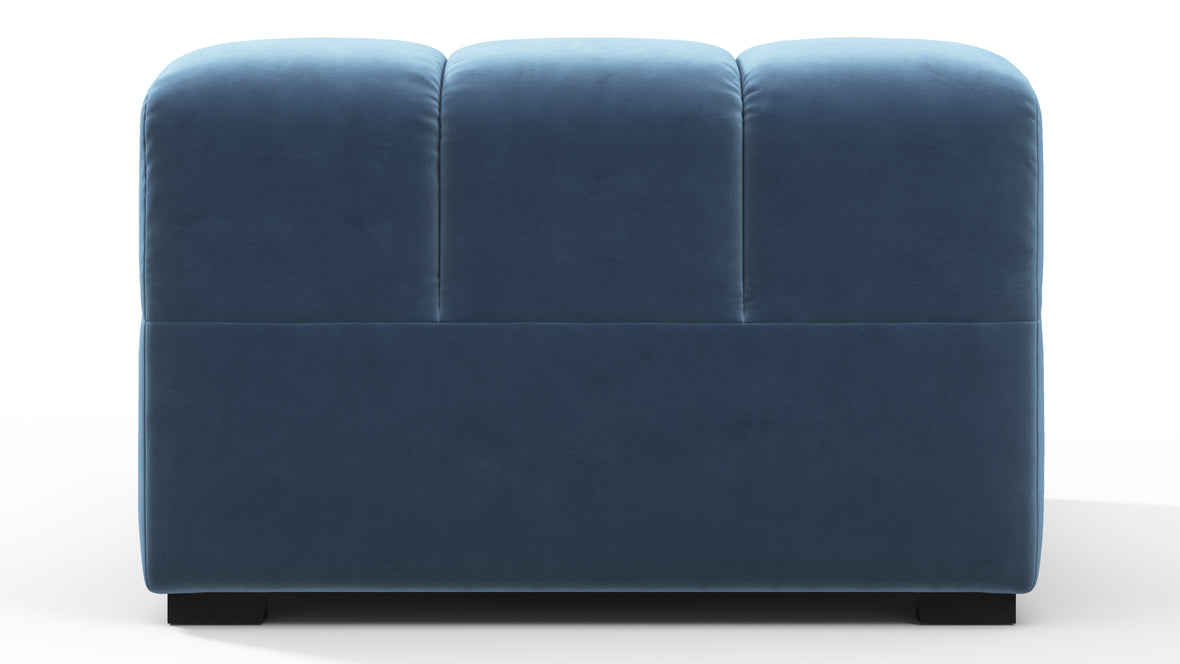 Tufted - Tufted Module, Armless, Aegean Blue Velvet