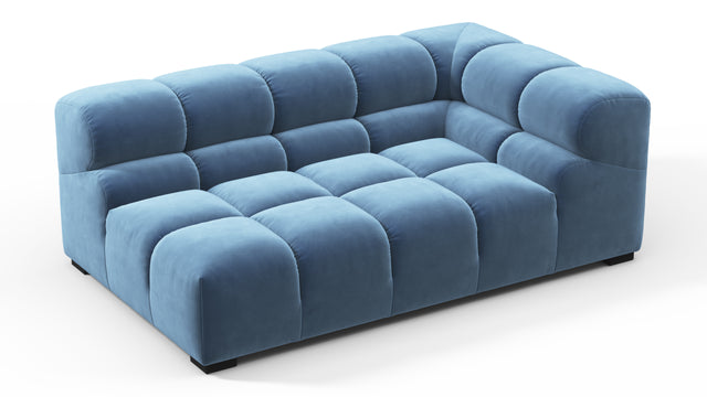 Tufted - Tufted Module, Extra Large Right Corner, Aegean Blue Velvet