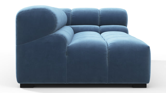 Tufted - Tufted Module, Extra Large Right Corner, Aegean Blue Velvet