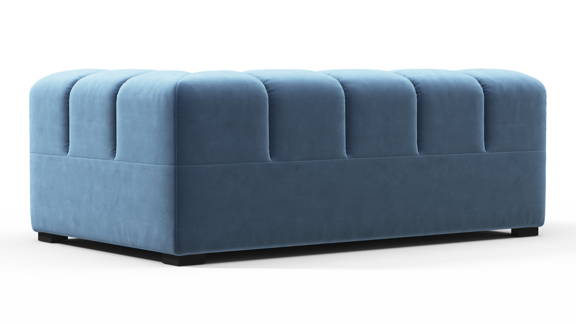 Tufted - Tufted Module, Extra Large Right Corner, Aegean Blue Velvet