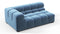 Tufted - Tufted Module, Extra Large Left Corner, Aegean Blue Velvet