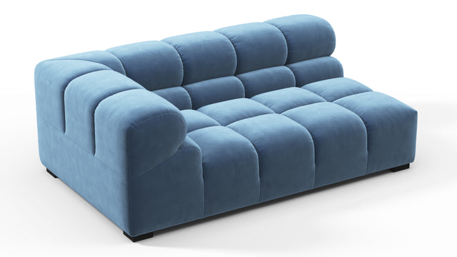 Tufted - Tufted Module, Extra Large Left Corner, Aegean Blue Velvet