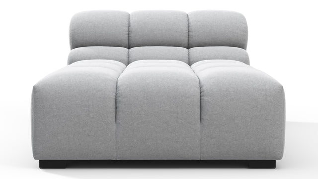 Tufted - Tufted Module, Armless Chaise, Light Gray Wool