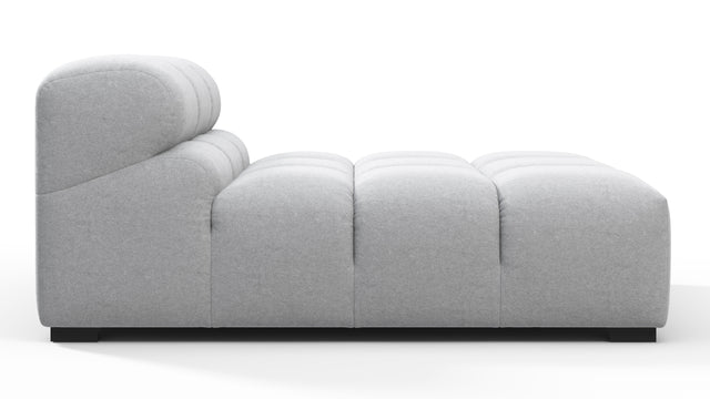 Tufted - Tufted Module, Armless Chaise, Light Gray Wool