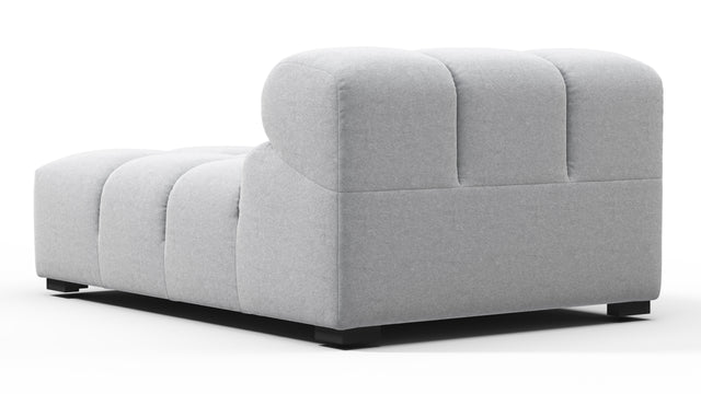 Tufted - Tufted Module, Armless Chaise, Light Gray Wool