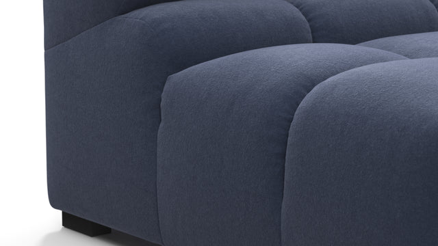 Tufted - Tufted Sectional, Small, Right Chaise, Royal Blue Wool