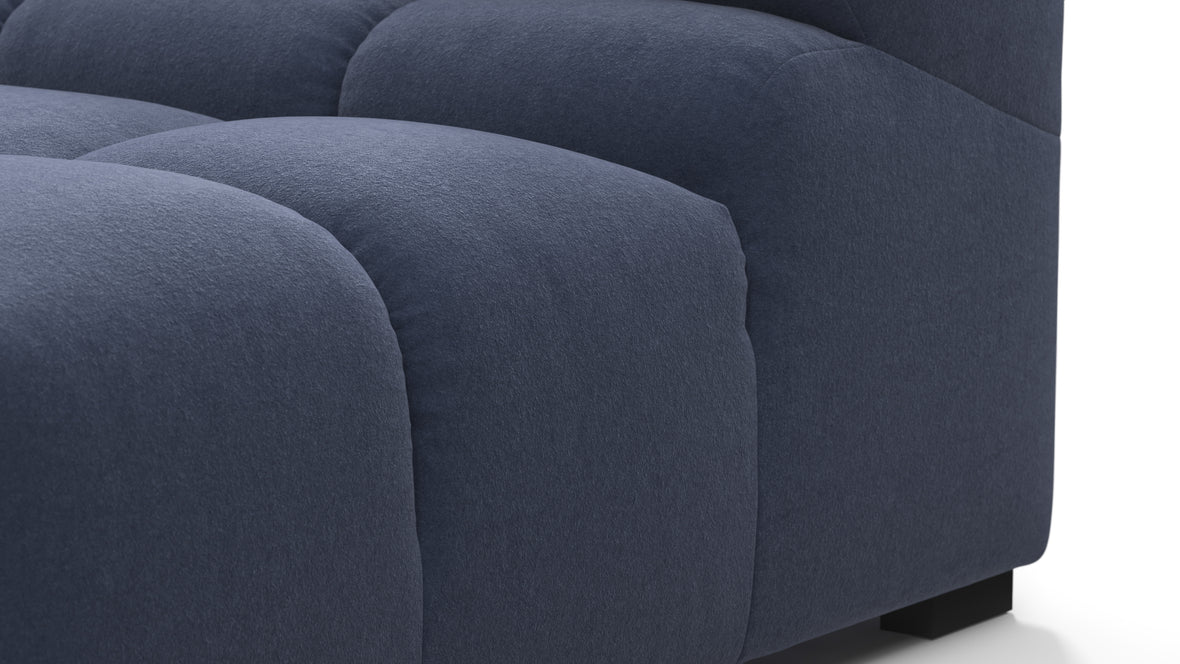 Tufty - Tufty Sectional, Small, Left Chaise, Royal Blue Wool