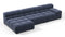 Tufted - Tufted Sectional, Small, Left Chaise, Royal Blue Wool