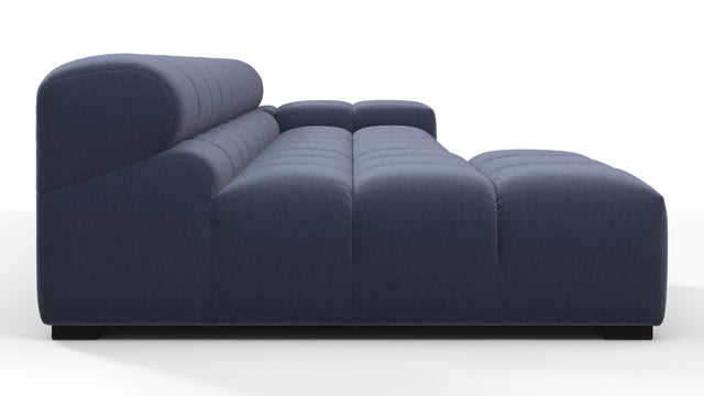 Tufty - Tufty Sectional, Small, Left Chaise, Royal Blue Wool