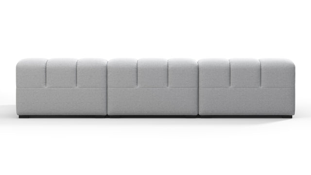 Tufted - Tufted Sectional, Small, Right Chaise, Light Gray Wool