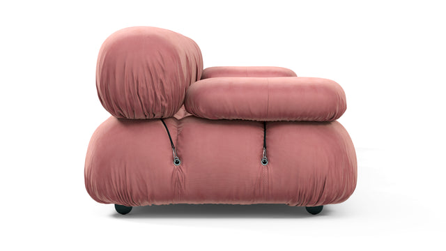 Belia - Belia Three Seater Sofa, Blush Pink Velvet