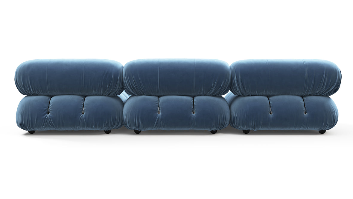 Belia - Belia Sectional, Right Chaise, Aegean Blue Velvet