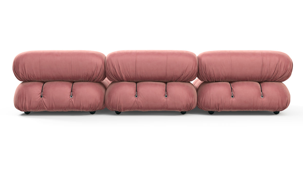 Belia - Belia Sectional, Right Chaise, Blush Pink Velvet