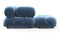 Belia - Belia Sectional, Left Chaise, Aegean Blue Velvet