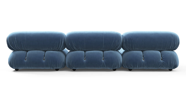 Belia - Belia Sectional, Left Chaise, Aegean Blue Velvet