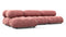 Belia - Belia Sectional, Left Chaise, Blush Pink Velvet