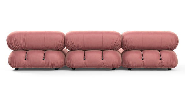 Belia - Belia Sectional, Left Chaise, Blush Pink Velvet