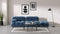 Belia - Belia Open End Sofa, Right, Aegean Blue Velvet