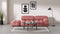 Belia - Belia Open End Sofa, Left, Blush Pink Velvet