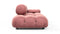 Belia - Belia Open End Sofa, Left, Blush Pink Velvet