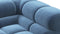 Tufty - Tufty Sectional, Large, Left Chaise, Aegean Blue Velvet