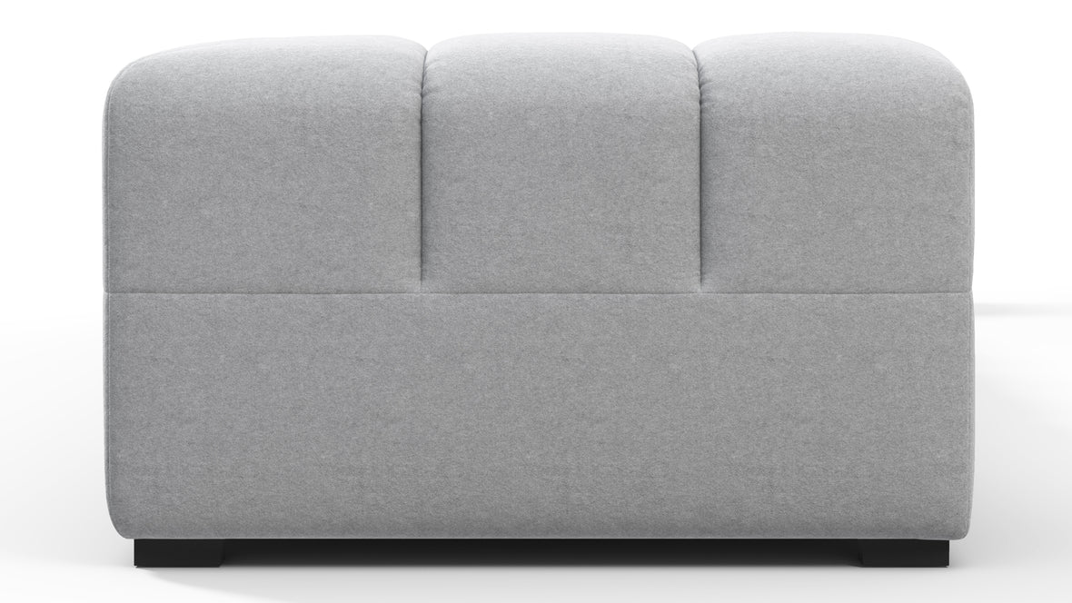 Tufted - Tufted Sectional, Large, Right Chaise, Light Gray Wool