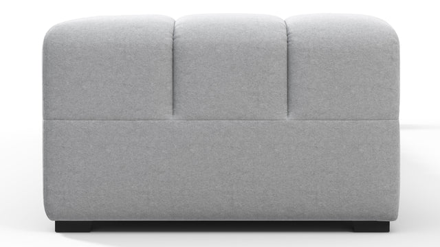 Tufted - Tufted Sectional, Large, Right Chaise, Light Gray Wool