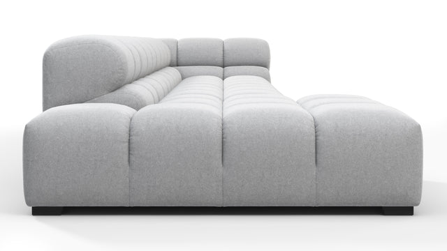 Tufted - Tufted Sectional, Large, Left Chaise, Light Gray Wool