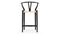 Wish - Wish Counter Stool, Black with Natural Seat, 25.5