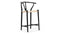 Wish - Wish Counter Stool, Black with Natural Seat, 25.5