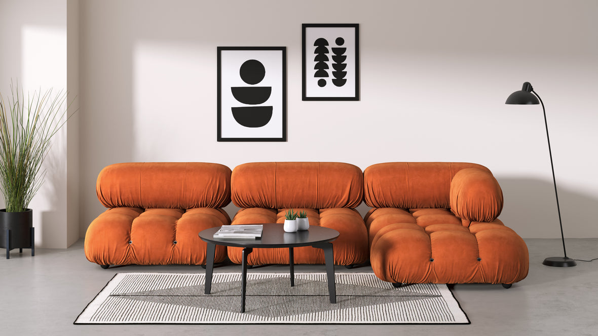 Belia - Belia Module, Right Corner, Apricot Velvet