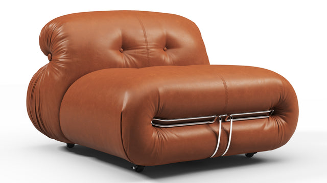 Soriana - Soriana Lounge Chair, Tan Premium Leather