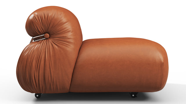 Soriana - Soriana Lounge Chair, Tan Premium Leather